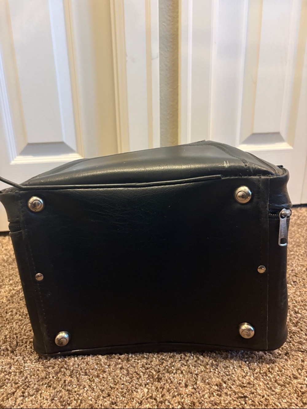 Brunswick Black Leather Duffel Bowling Bag - Picture 4 of 13